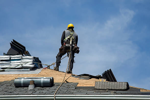 Professional Roofing technician working in Montgomery, IL